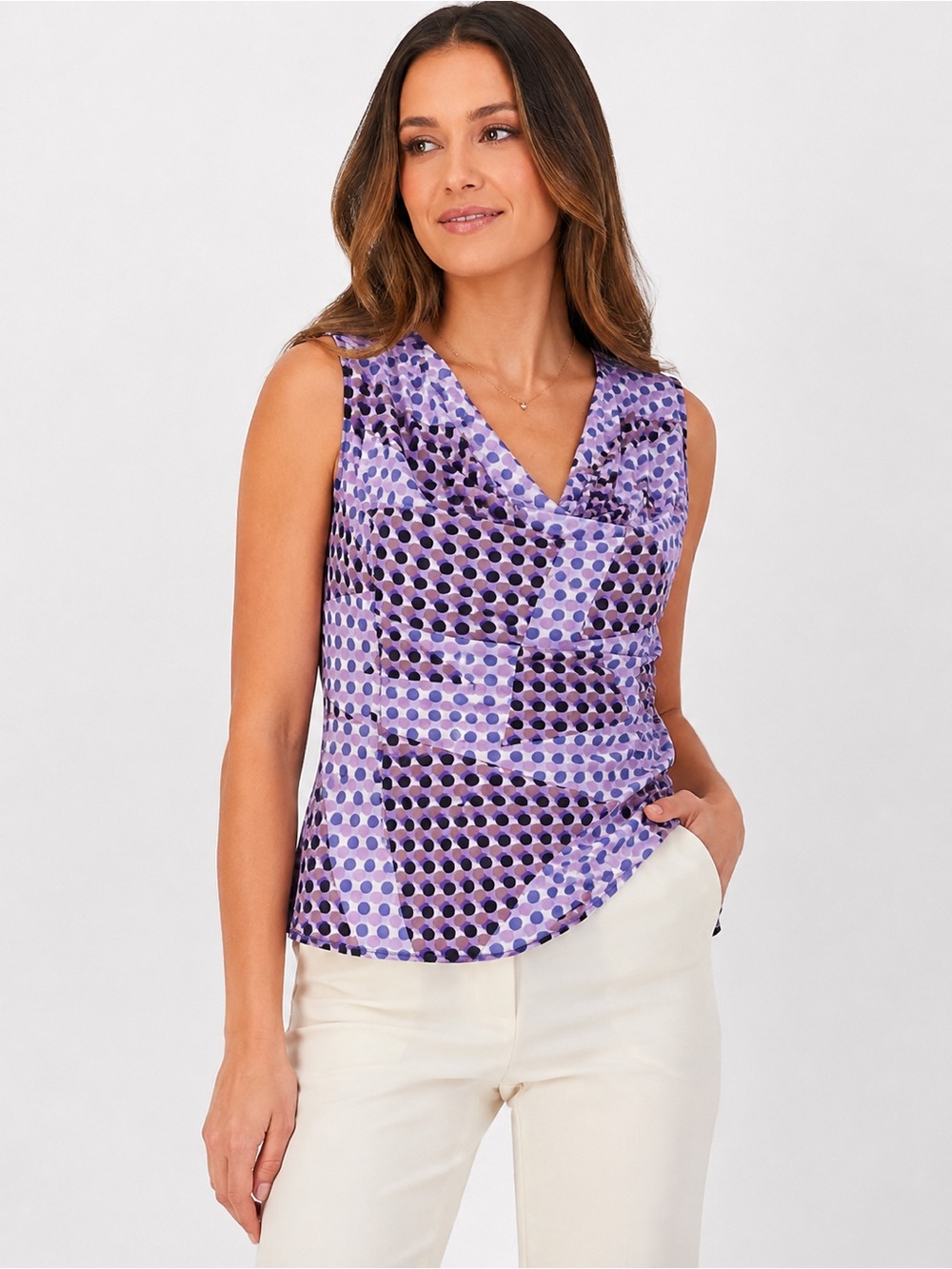 Jones Wear Women’s Size 10 Sleeveless Cowl Neck Blouse